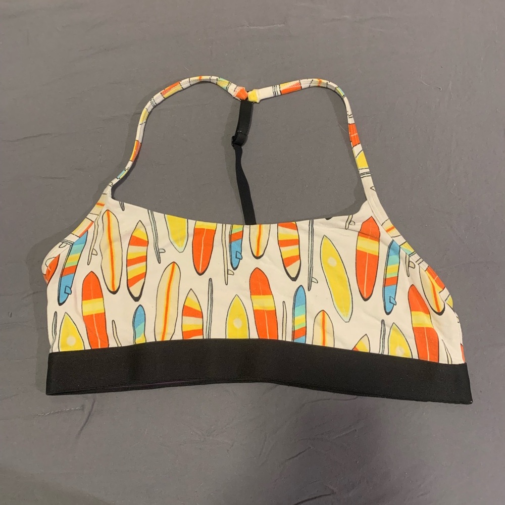 MeUndies T-Back Bralette- Surfboards Print